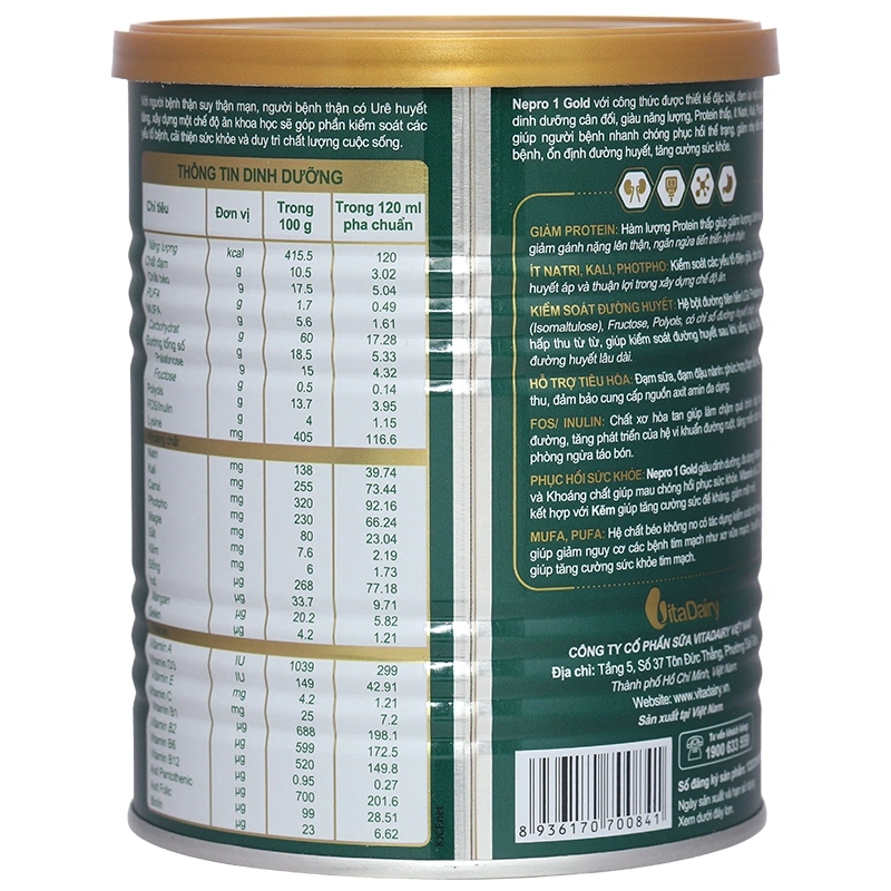 Sản phẩm dinh dưỡng chuyên biệt cho người bệnh thận có ure huyết tăng Nepro 1 gold - 4